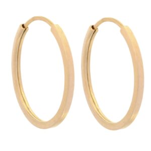 گوشواره طلا 18 عیار زنانه طلای مستجابی مدل حلقه ای کد 67